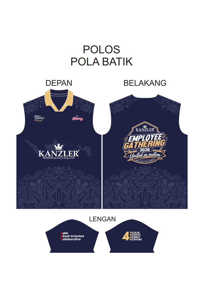 POLA BATIK SETENGAH BAWAH KERAH KUNING TANPA LIST